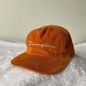 Orange corduroy champion hat